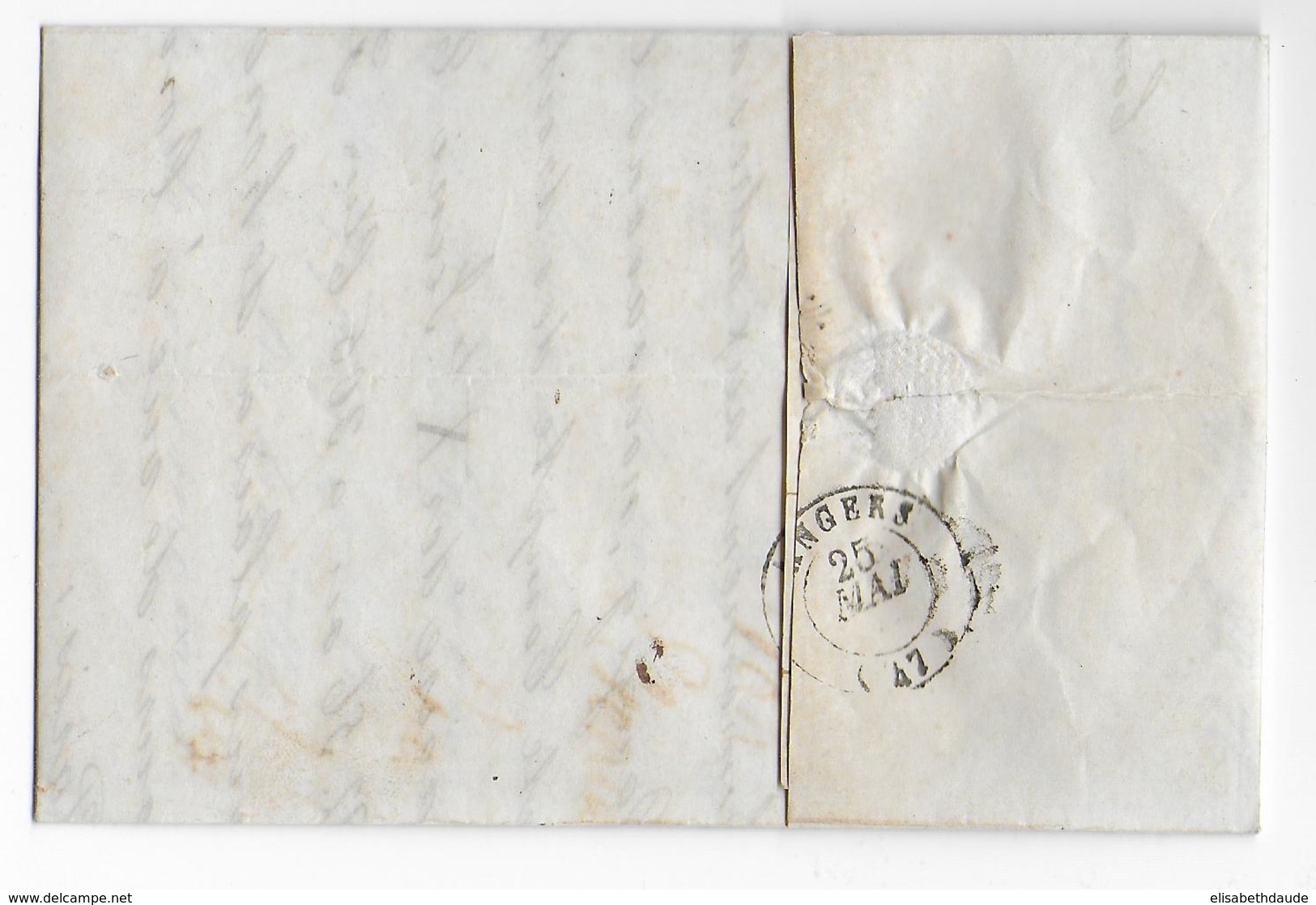 DANEMARK / PRUSSE - 1846 - LETTRE De ELSENEUR Avec MARQUE ALLEMANDE De MINDEN => ANGERS - ENTREE Par GIVET - - ...-1851 Voorfilatelie