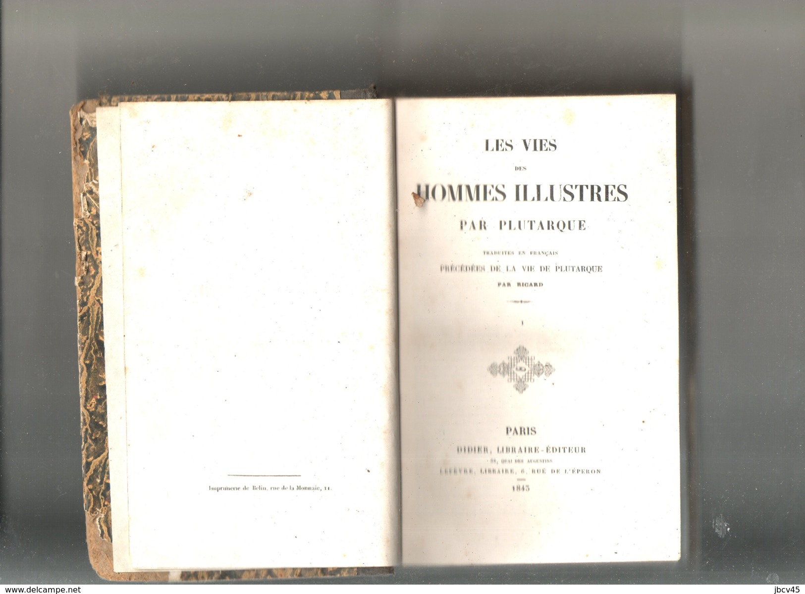 LES VIES DES HOMMES ILLUSTRES PAR PLUTARQUE  TRADUITES PAR RICARD 1843  LES 4 TOMES - Autres & Non Classés