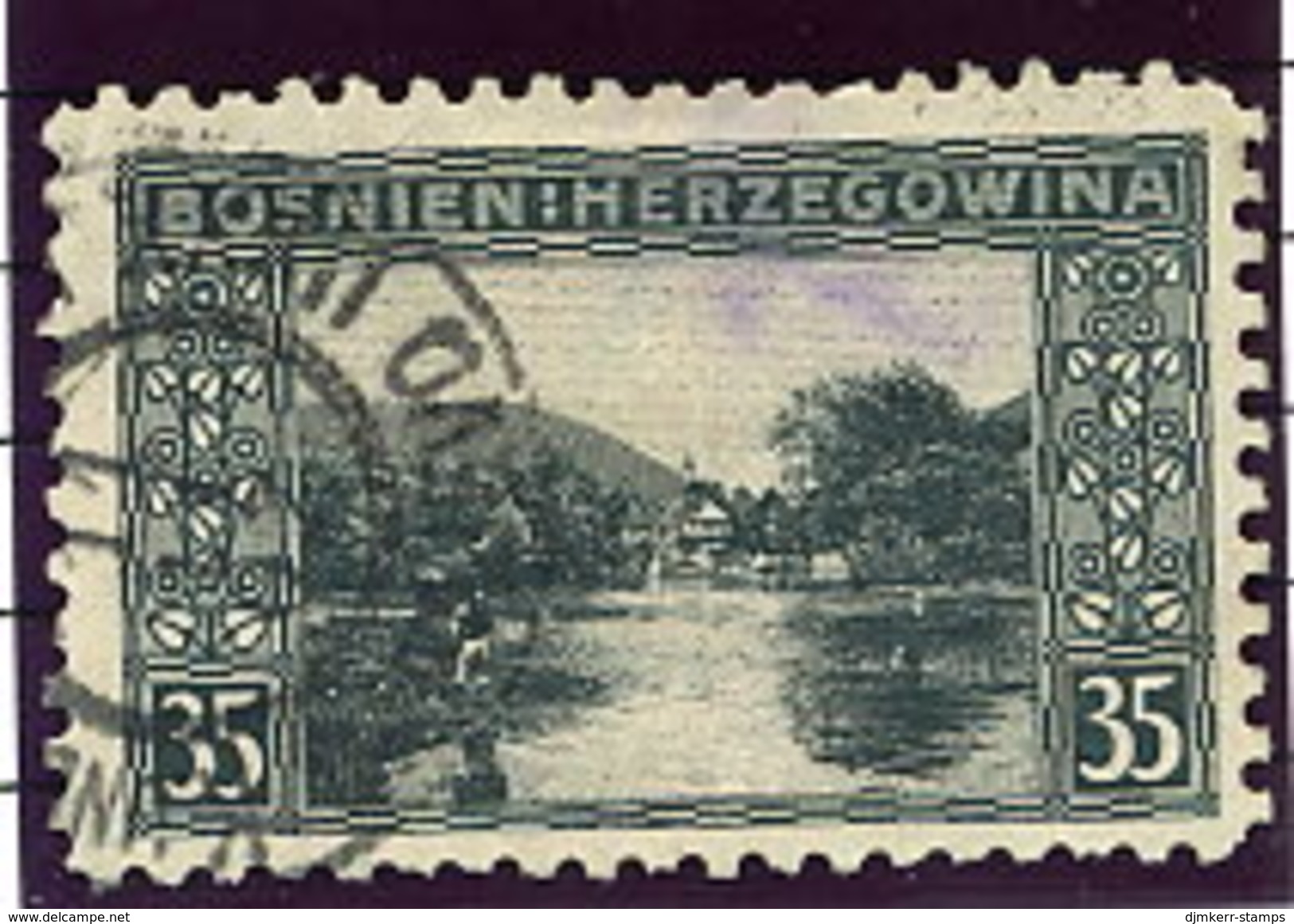 BOSNIA & HERZEGOVINA 1906 35 H . Perforated 9¼ Used.  Michel 38C, SG 195B - Bosnia Erzegovina