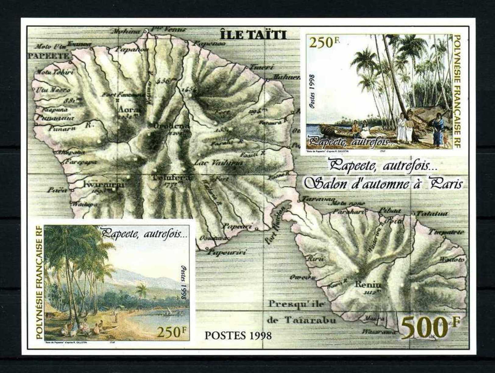 POLYNESIE  1998 Bloc  N° 23 ** Neuf  MNH Superbe Papeete Autrefois Bateaux Boats Ships Transports - Blocks & Sheetlets