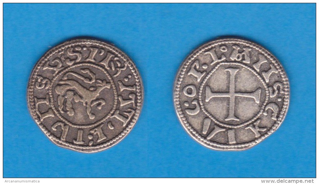ALFONSO IX Rey De Leon Y Galicia   1.188-1.230    Dinero-Vellon  Réplica   T-DL-11.217 - Counterfeits