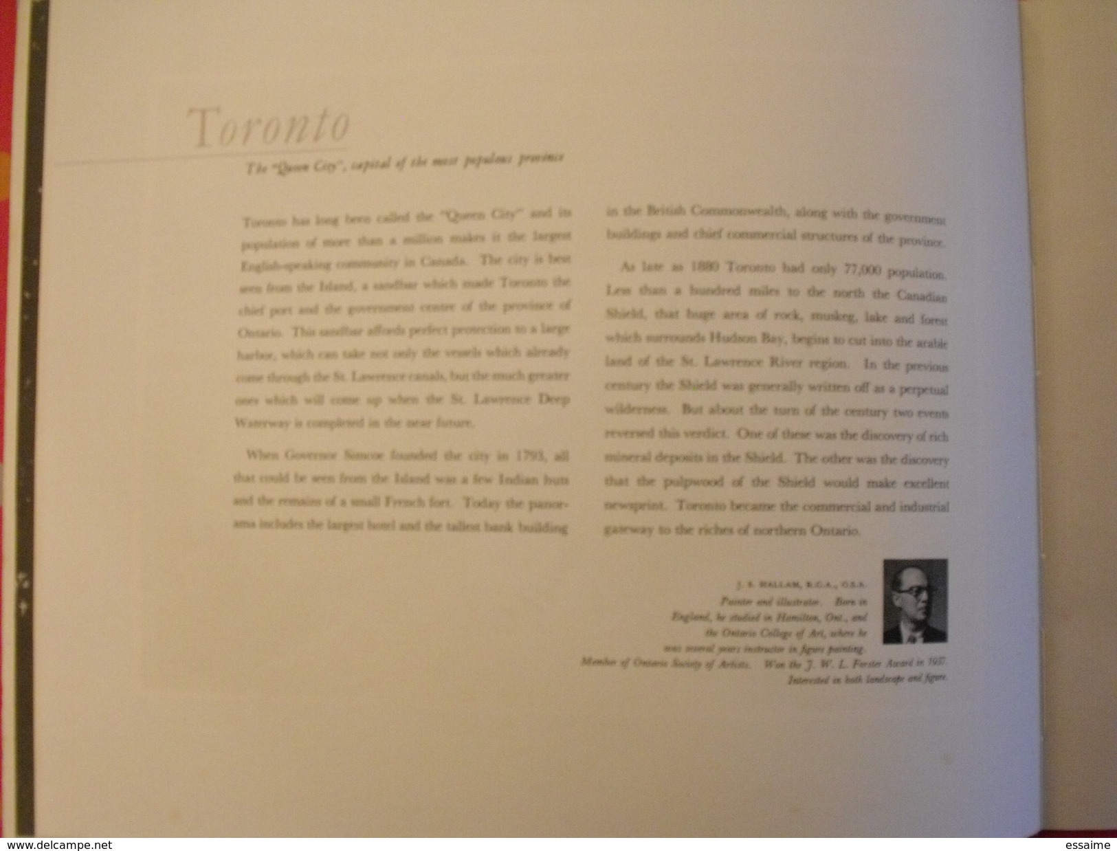 cities of Canada. 22 planches couleurs. peintures des villes. arbuckle hallam leighton bice... vers 1951. emboitage