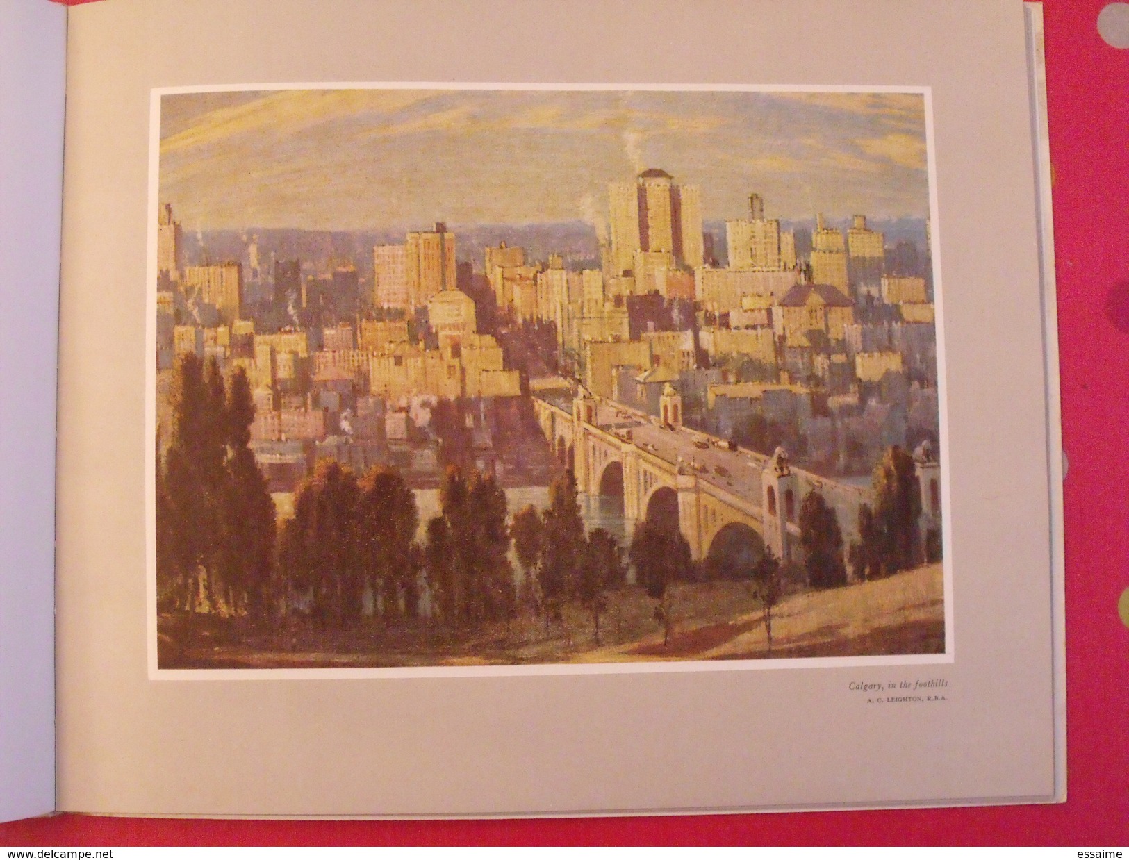 cities of Canada. 22 planches couleurs. peintures des villes. arbuckle hallam leighton bice... vers 1951. emboitage