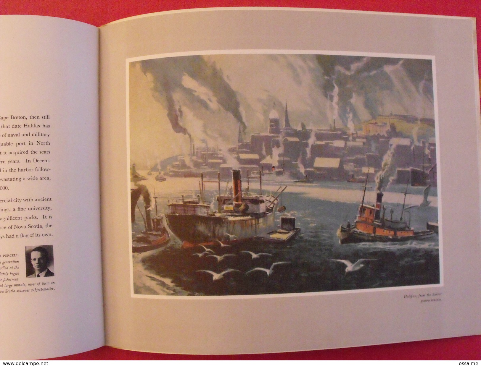 cities of Canada. 22 planches couleurs. peintures des villes. arbuckle hallam leighton bice... vers 1951. emboitage