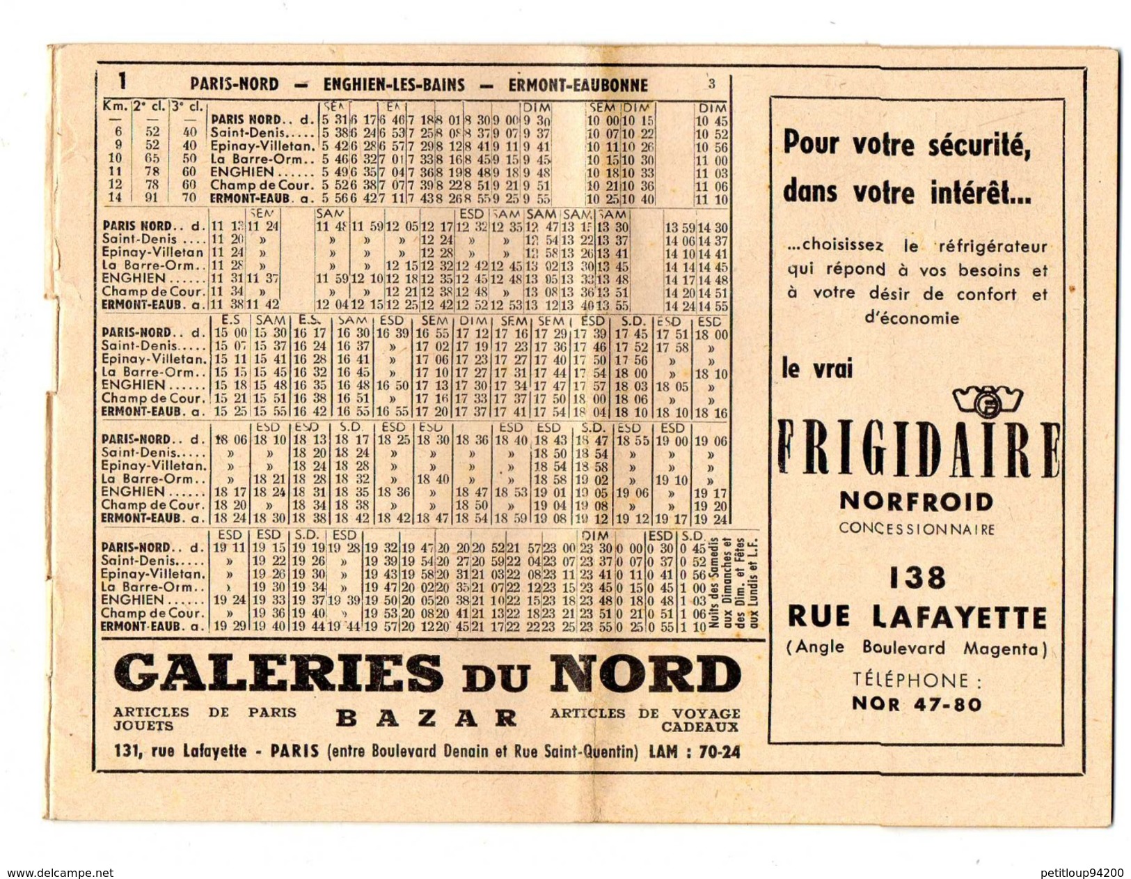 *L'INDISPENSABLE  HORAIRE MENSUEL COMPLET DE LA BANLIEU NORD  SNCF Et Cars En Correspondance  No204  FEVRIER-MARS 1956 - Spoorweg