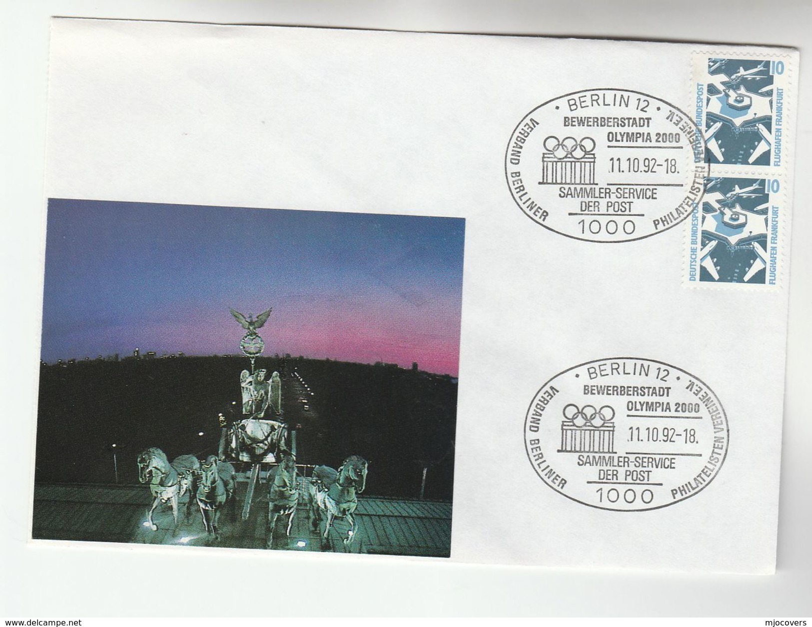 1992   GERMANY BERLIN  OLYMPIC EVENT  COVER Olympics Games Sport Stamps - Zomer 1936: Berlijn