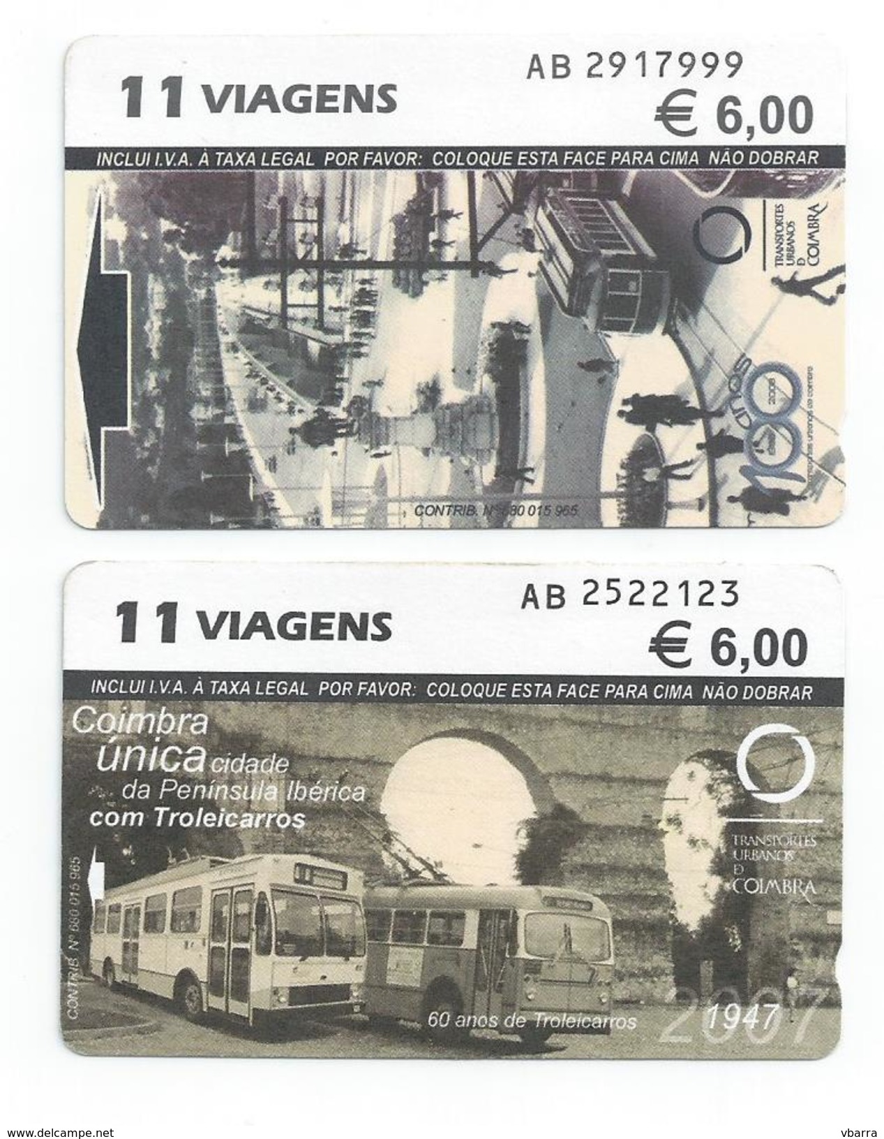 SMTUC Coimbra Portugal   Travel Ticket - Europa