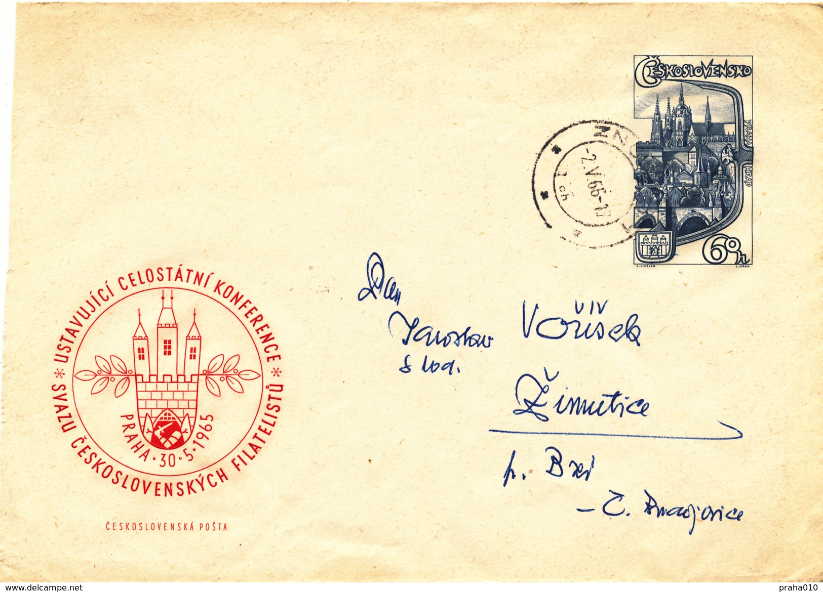 L3438 - Czechoslovakia (1966) Znojmo 1 (Postal Stationery: Constituent Conference Of The Czech. Union Of Philatelists) - Enveloppes