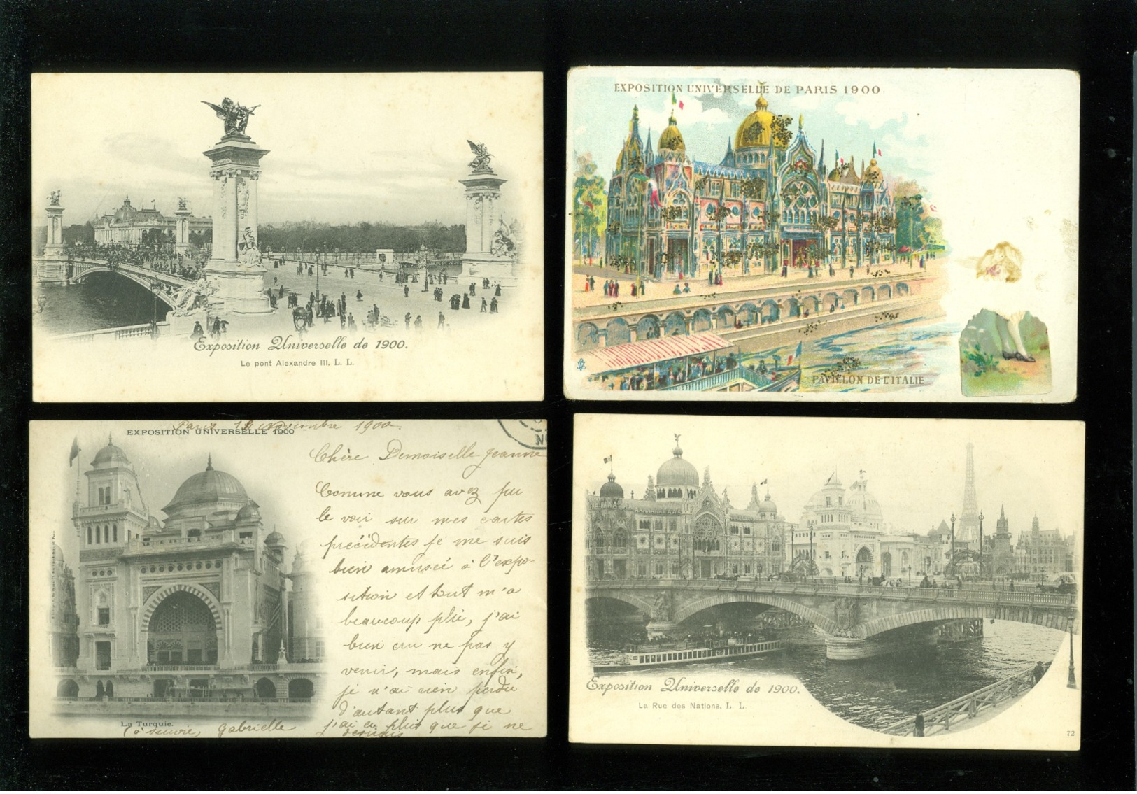 Beau lot de 60 cartes postales de France Paris Exposition 1900   Mooi lot van 60 postkaarten van Frankrijk Parijs Expo