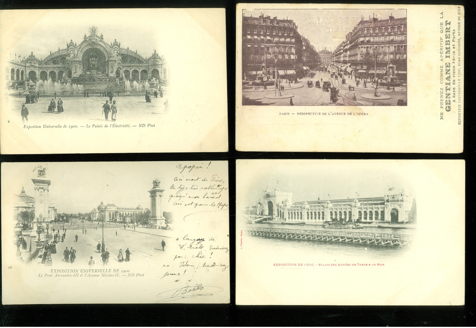 Beau lot de 60 cartes postales de France Paris Exposition 1900   Mooi lot van 60 postkaarten van Frankrijk Parijs Expo