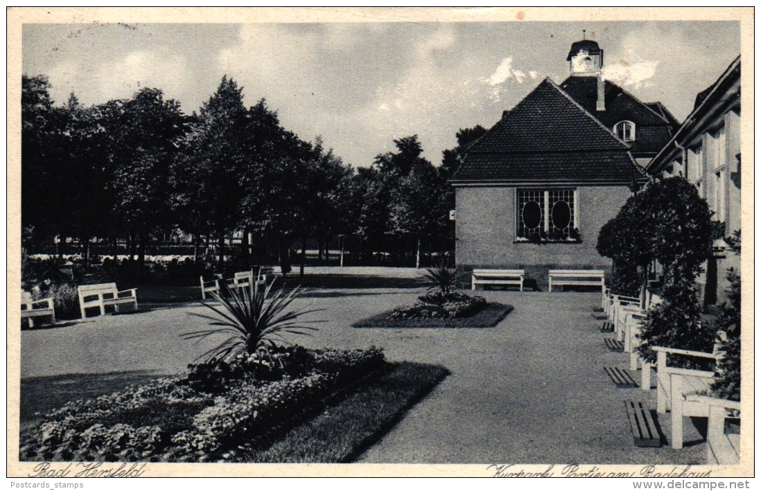 Bad Hersfeld, Kurpark, Partie Am Badehaus, 1930 - Bad Hersfeld