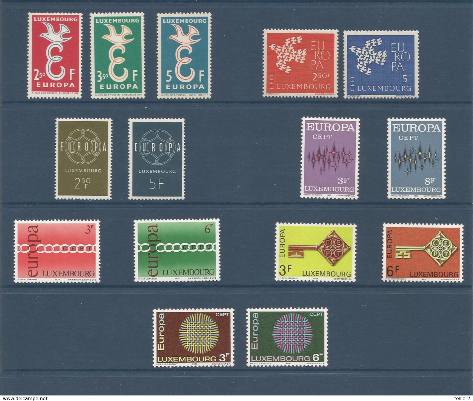 LUXEMBOURG - LOT TIMBRES EUROPA NEUFS* - VOIR SCAN - Autres & Non Classés