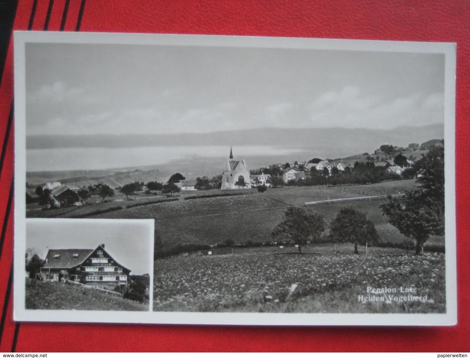 Heiden (AR) Vogelherd - Zweibildkarte "Pension Lutz" - Heiden