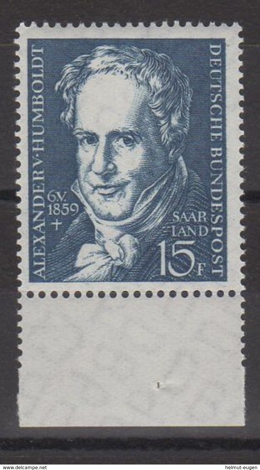 Saarland / I100. Todestag Von Alexander Freiherr Von Humboldt / MiNr. 448 - Sonstige & Ohne Zuordnung