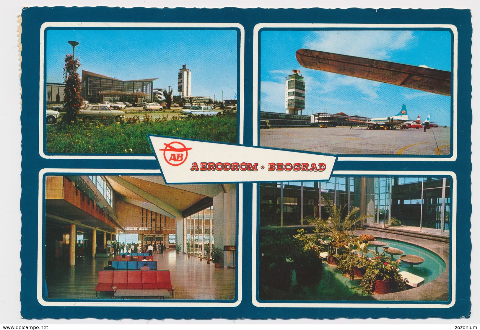 AERODROM BEOGRAD SURCIN Airport Belgrade, Old Stamp  Serbia Srbija, Old Photo Postcard - Aerodrome