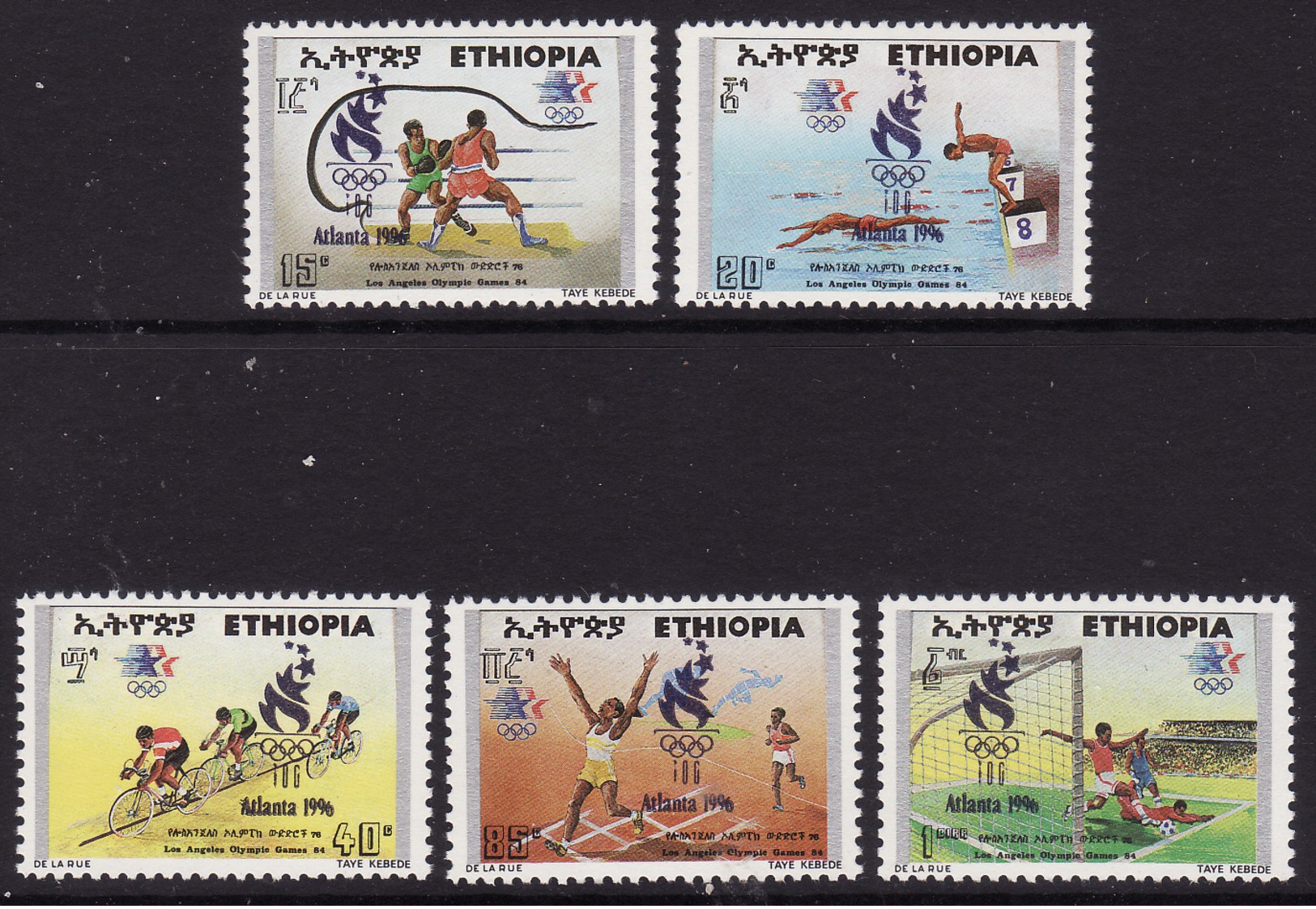 Ethiopia #1427-31, F-VF Mint NH ** 1996 Atlanta Summer Olympics - Summer 1996: Atlanta