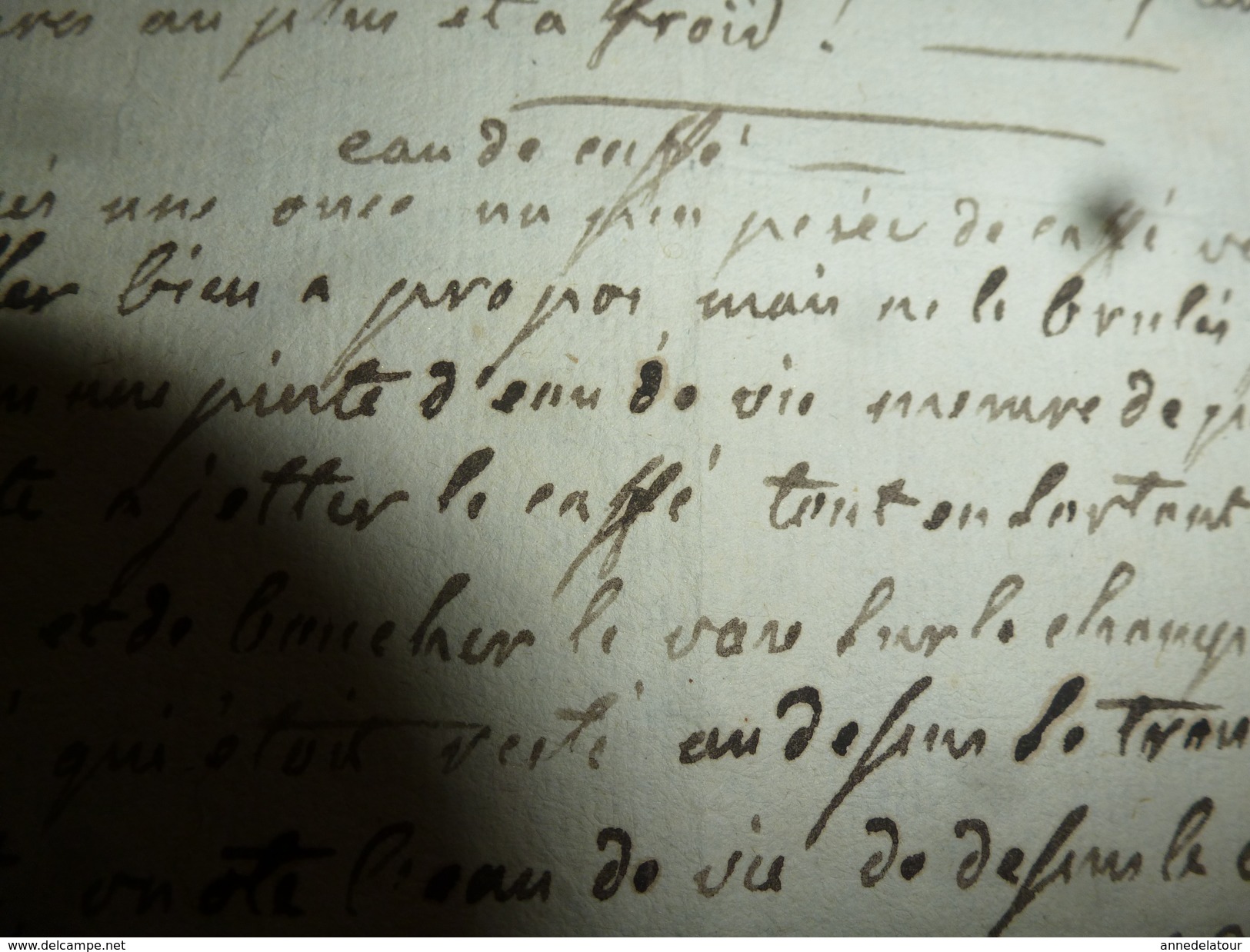 Avant L'année  1800 : RECETTE De LIQUEUR (eau De Café, Etc) - Manuscripts