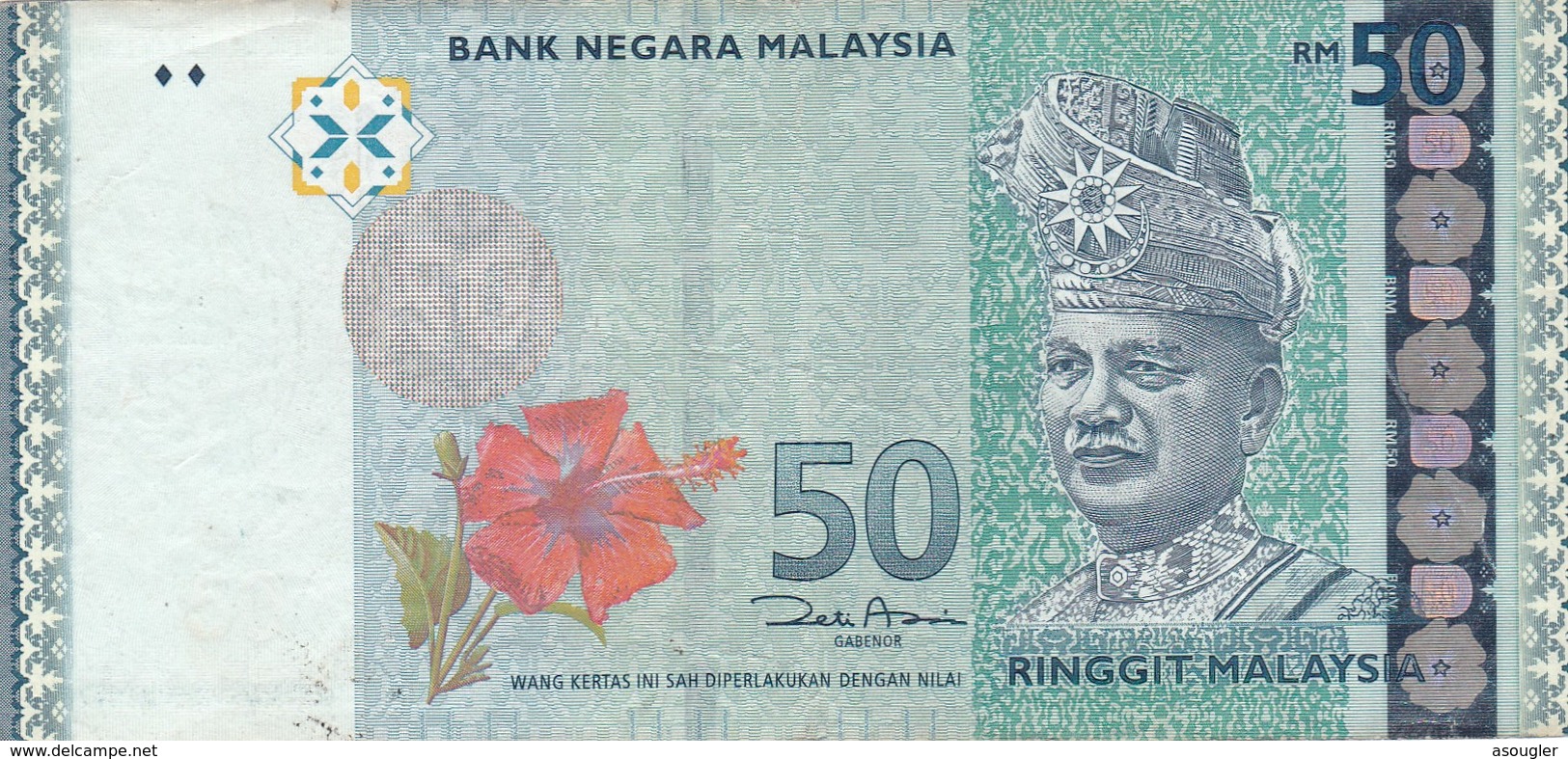 MALAYSIA 50 RINGGIT ND 2009 F-VF P-50 - Malesia