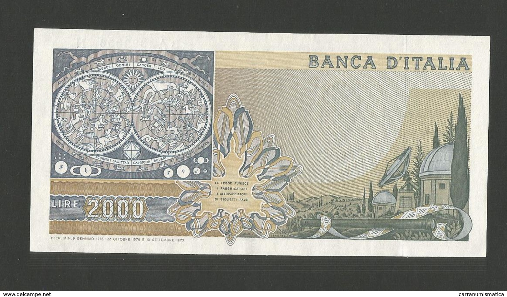 ITALIA - 2000 Lire GALILEO - (Firme: Baffi / Stevani) Repubblica Italiana - 2000 Lire