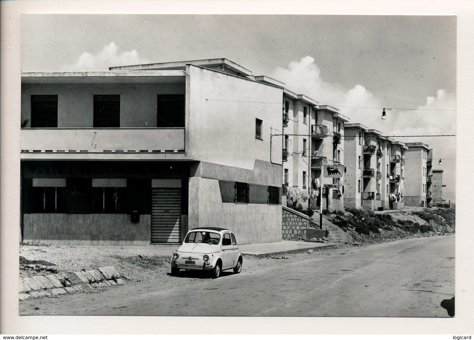 VALLELUNGA PRATAMENO (CL) VIA NAZIONALE E UFFICIO POSTALE - VECCHIA FIAT 500 - Caltanissetta