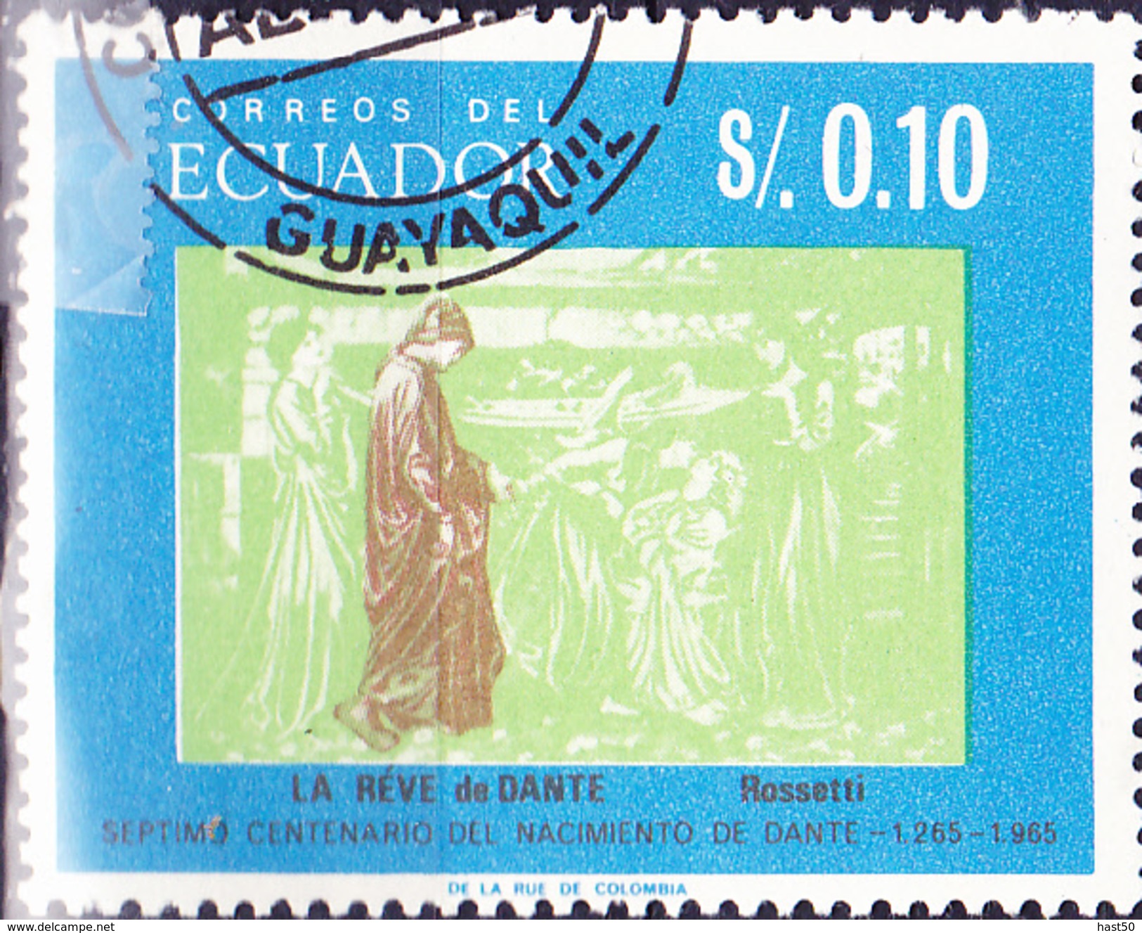 Ecuador - &bdquo;Dantes Traum&ldquo;, Gemälde Von Rosetti (MiNr. 1220) 1966 - Gest. Used Obl.   !!lesen/read/lire!! - Equateur