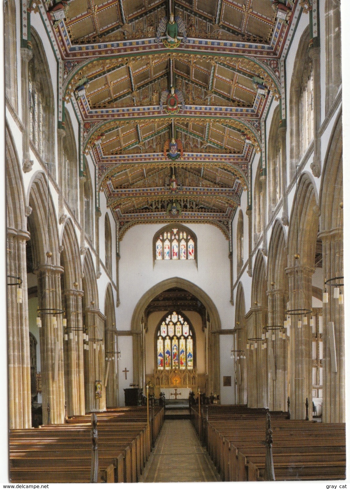 UK, St. Cuthbert's Church, Wells, Somerset, 1999 Used Postcard [19665] - Wells