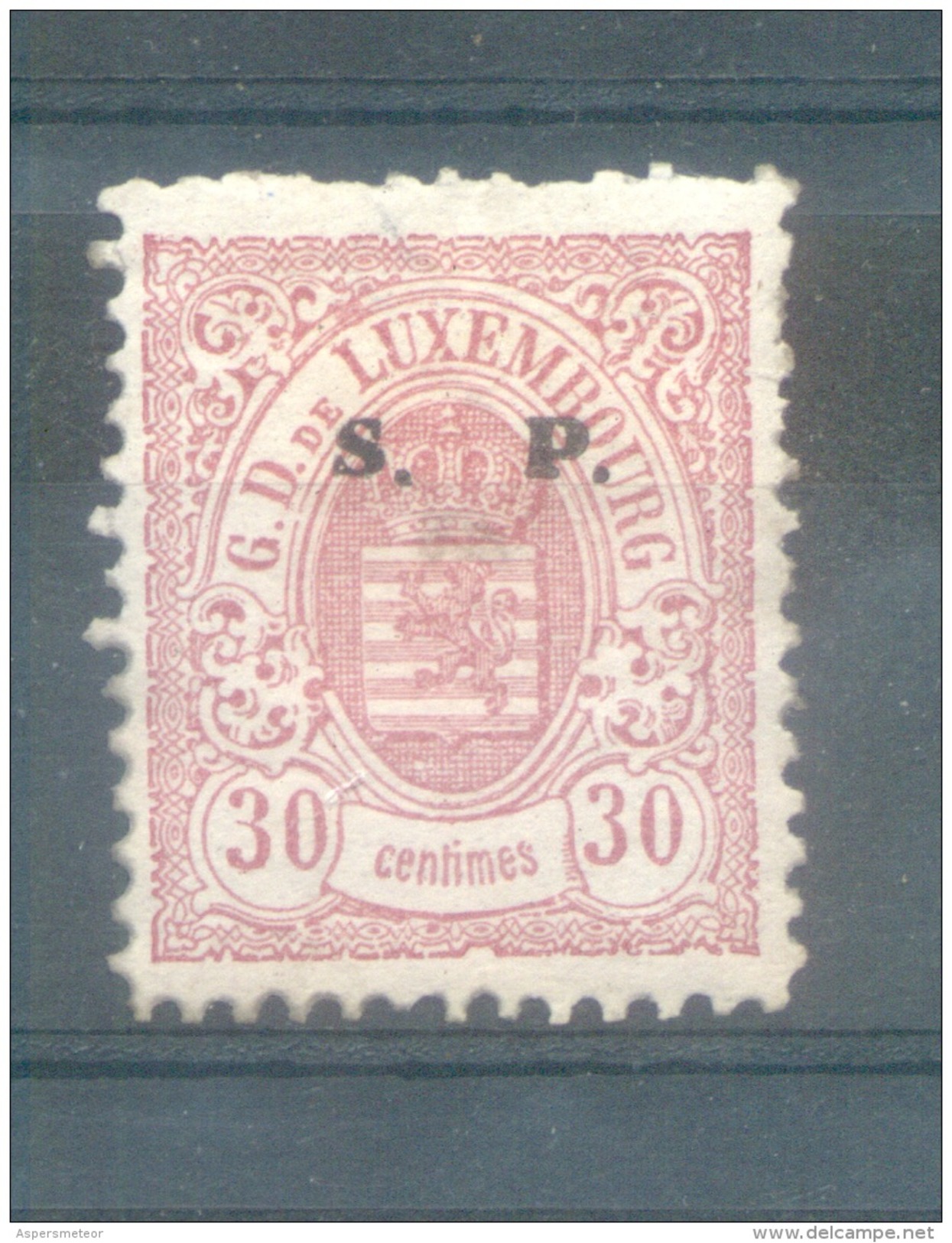 LUXEMBOURG LUXEMBURGO ANS 1881-82 SERVICE YVERT SERVICE NR. 43 MH AVEC CHARNIERE AVEC 2 CERTIFICATIONS D'EXPERTS AU DOS - Dienst