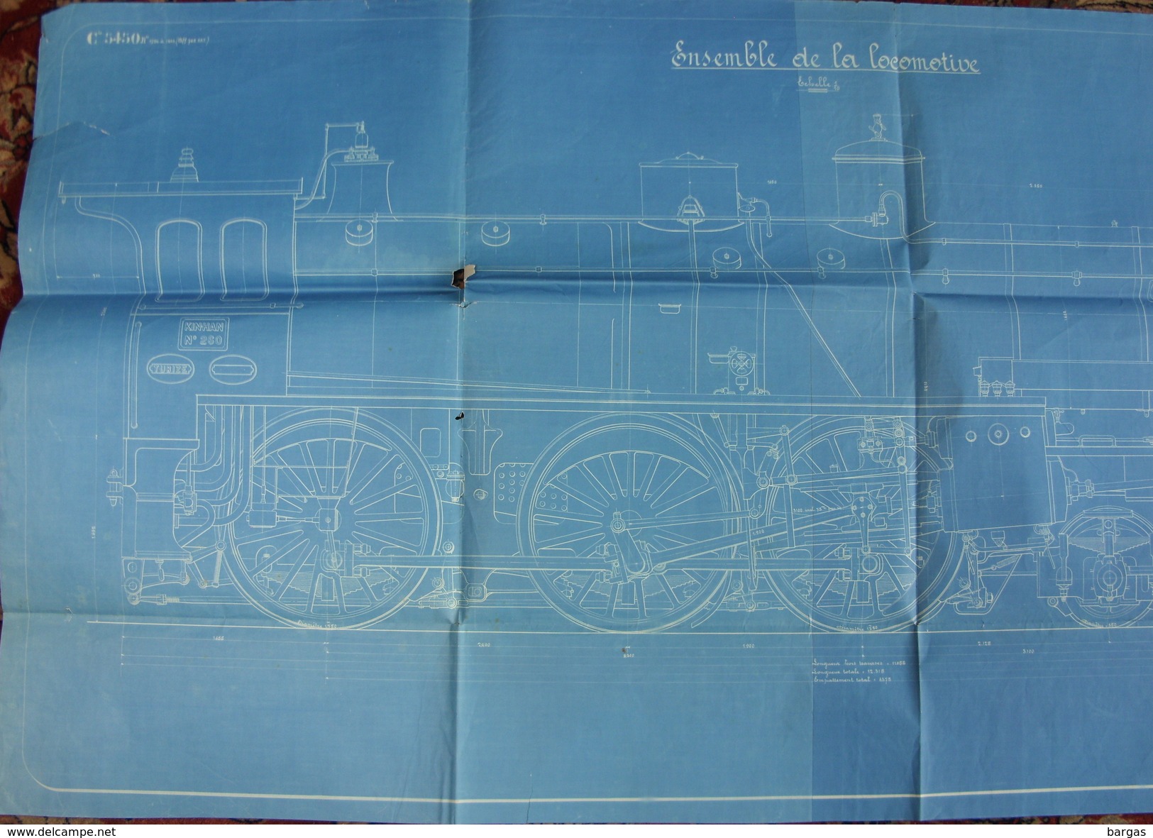 Beau Grand Plan Des Ateliers De Tubize Nivelles Train Locomotive Kin-hanchemins De Fer Tramways De Chine Ligne Lung Hai - Chemin De Fer