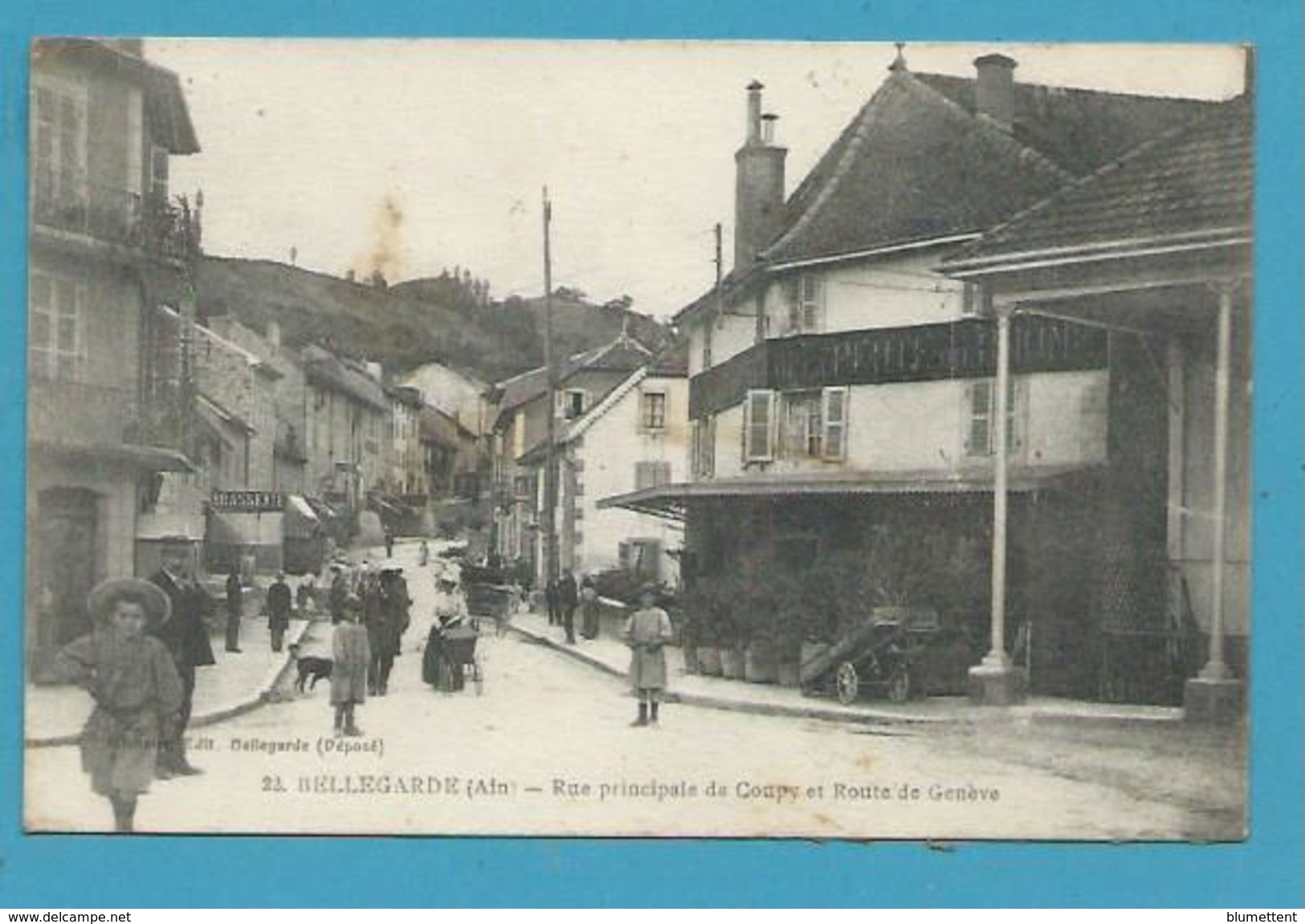 CPA 22 - Rue Principale De Coupy Et Route De Genève BELLEGARDE 01 - Bellegarde-sur-Valserine