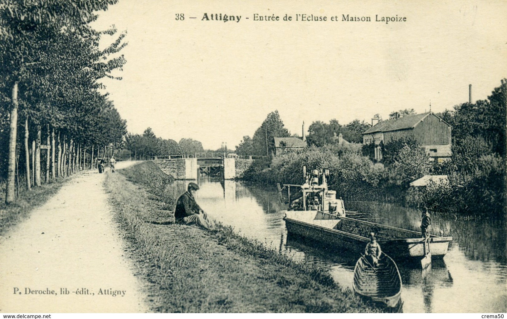 08 - ATTIGNY - Entrée écluse, Maison Lapoize - Attigny