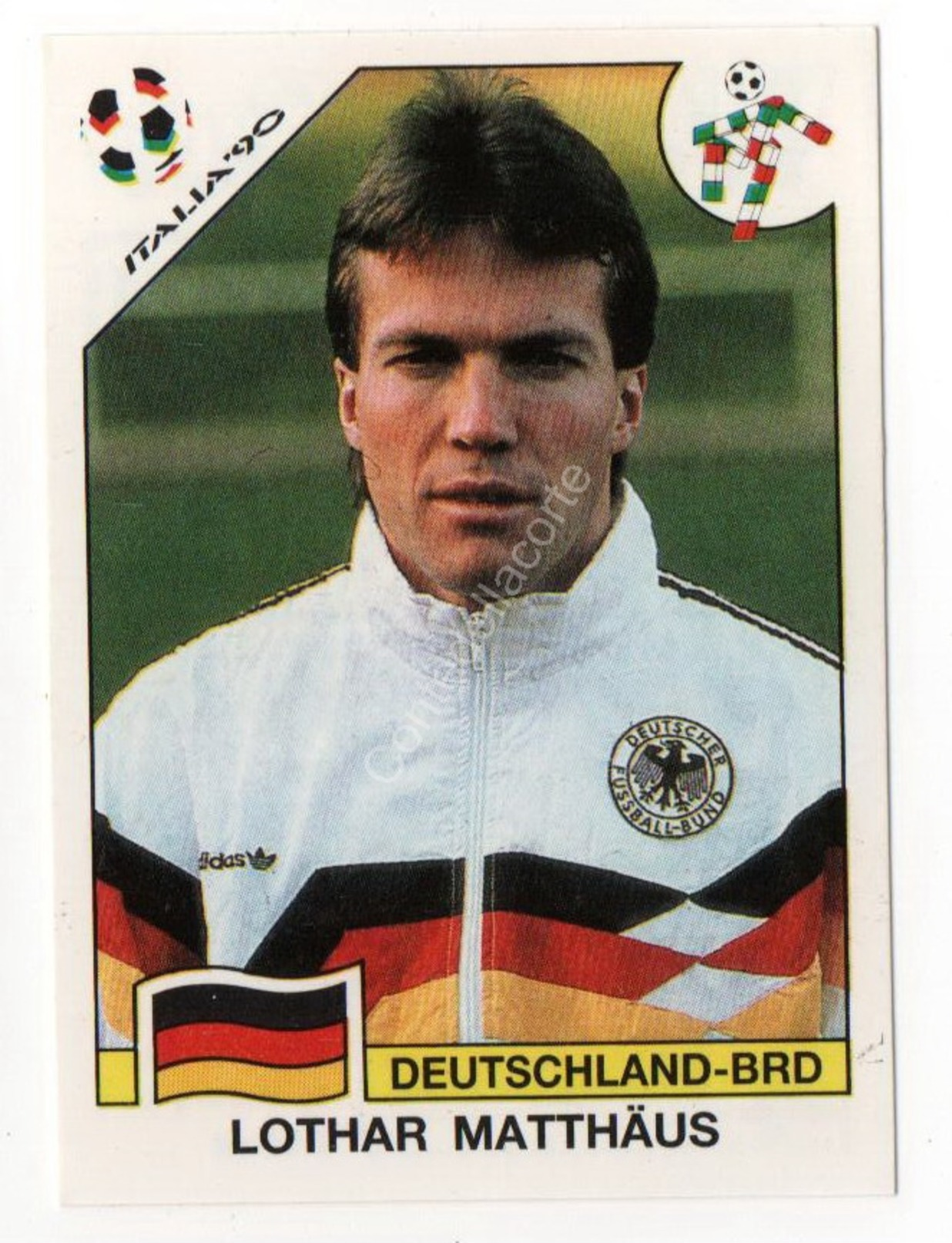 CALCIATORI PANINI - WORLD CUP STORY SONRIC'S - ITALIA 90 (GERMANIA) LOTHAR MATTHAUS - FIGURINA Numero 204 - Edizione Italiana