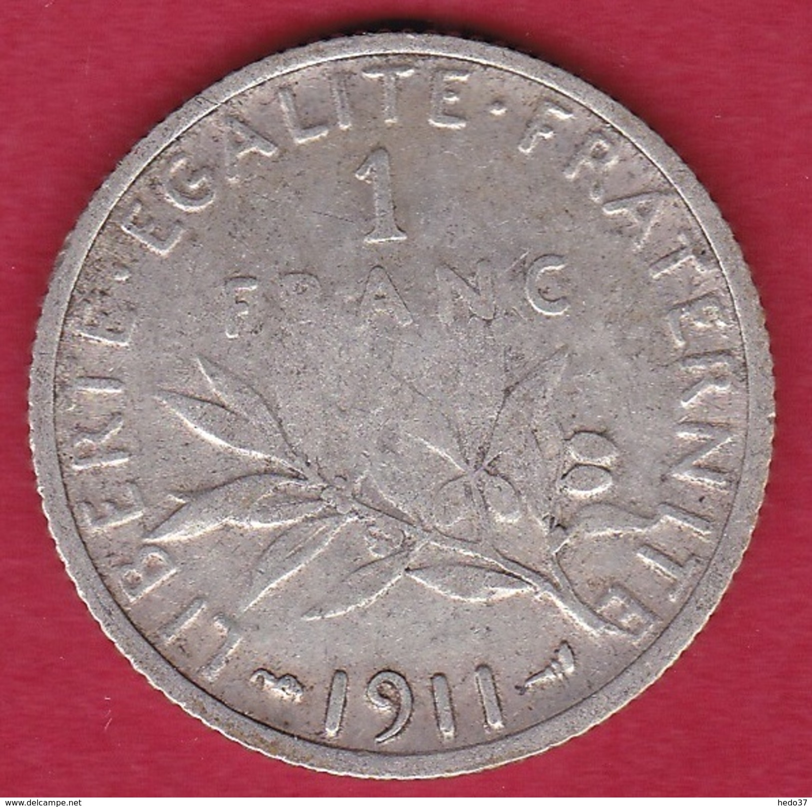 France 1 Franc Semeuse Argent 1911 - Autres & Non Classés