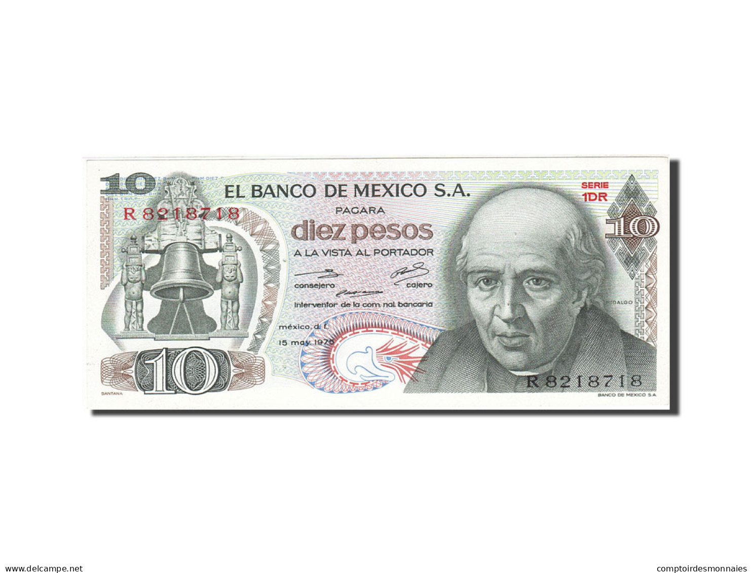 Billet, Mexique, 10 Pesos, 1969-1974, 1975-05-15, KM:63h, SUP - México