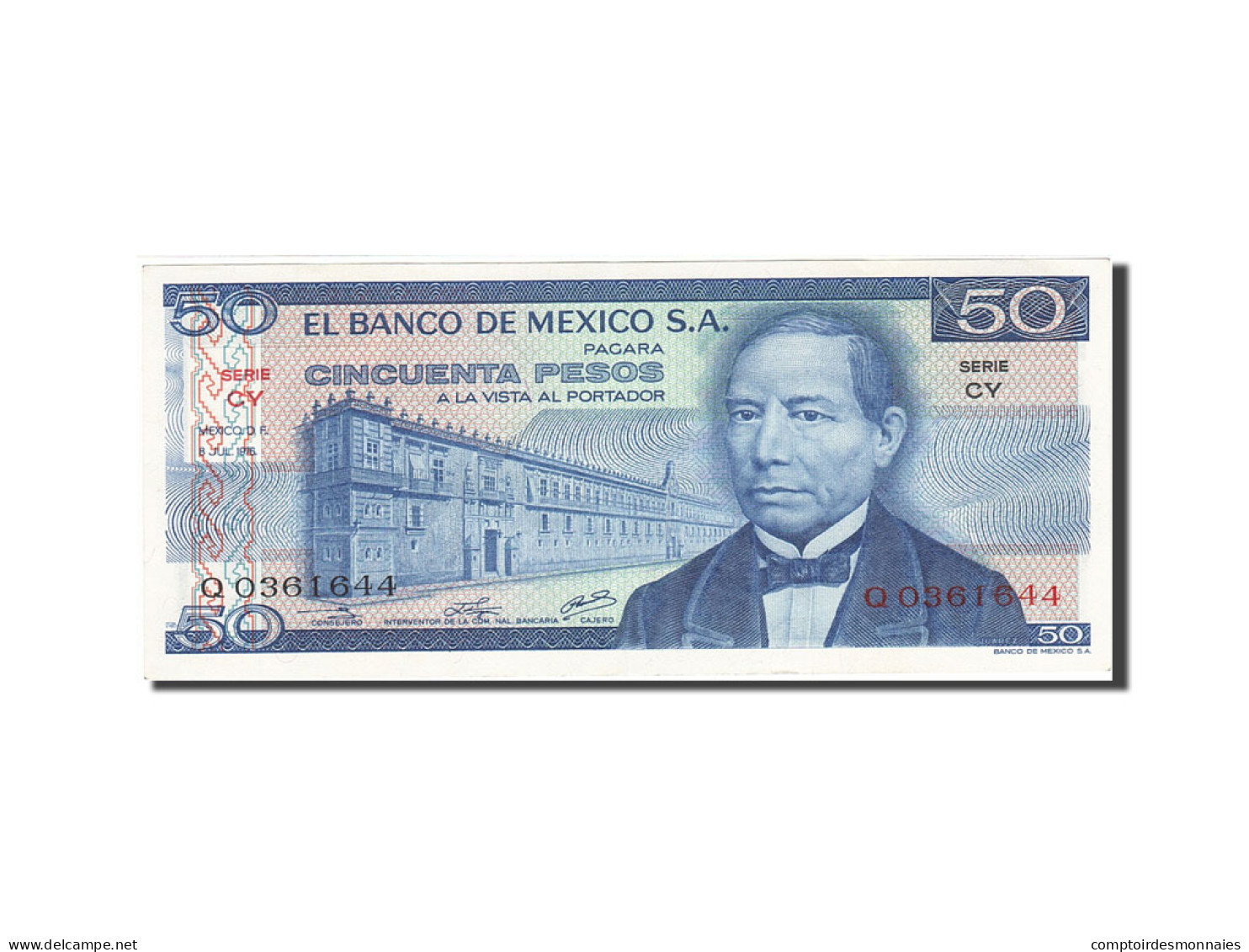 Billet, Mexique, 50 Pesos, 1973-1978, 1976-07-08, KM:65b, SUP - Mexique