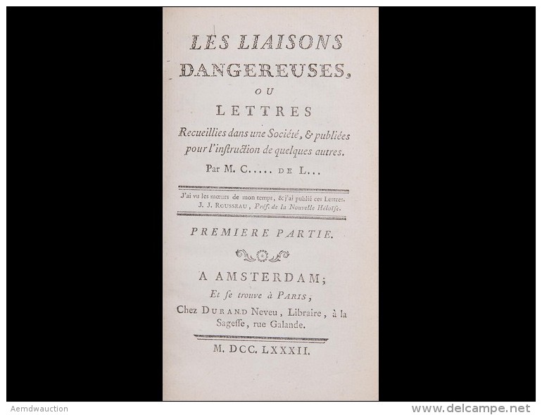 [CHODERLOS DE LACLOS ]- Les Liaisons Dangereuses Ou Let - Ohne Zuordnung