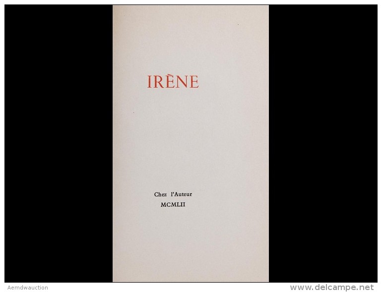 [Louis ARAGON ]- Ir&egrave;ne. - Unclassified