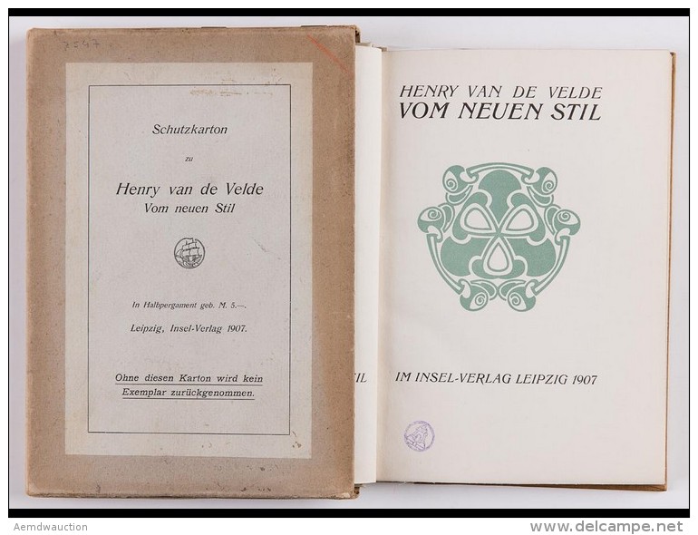 Henry VAN DE VELDE - Vom Neuen Stil : Der &laquo;Laienpredigt - Non Classés