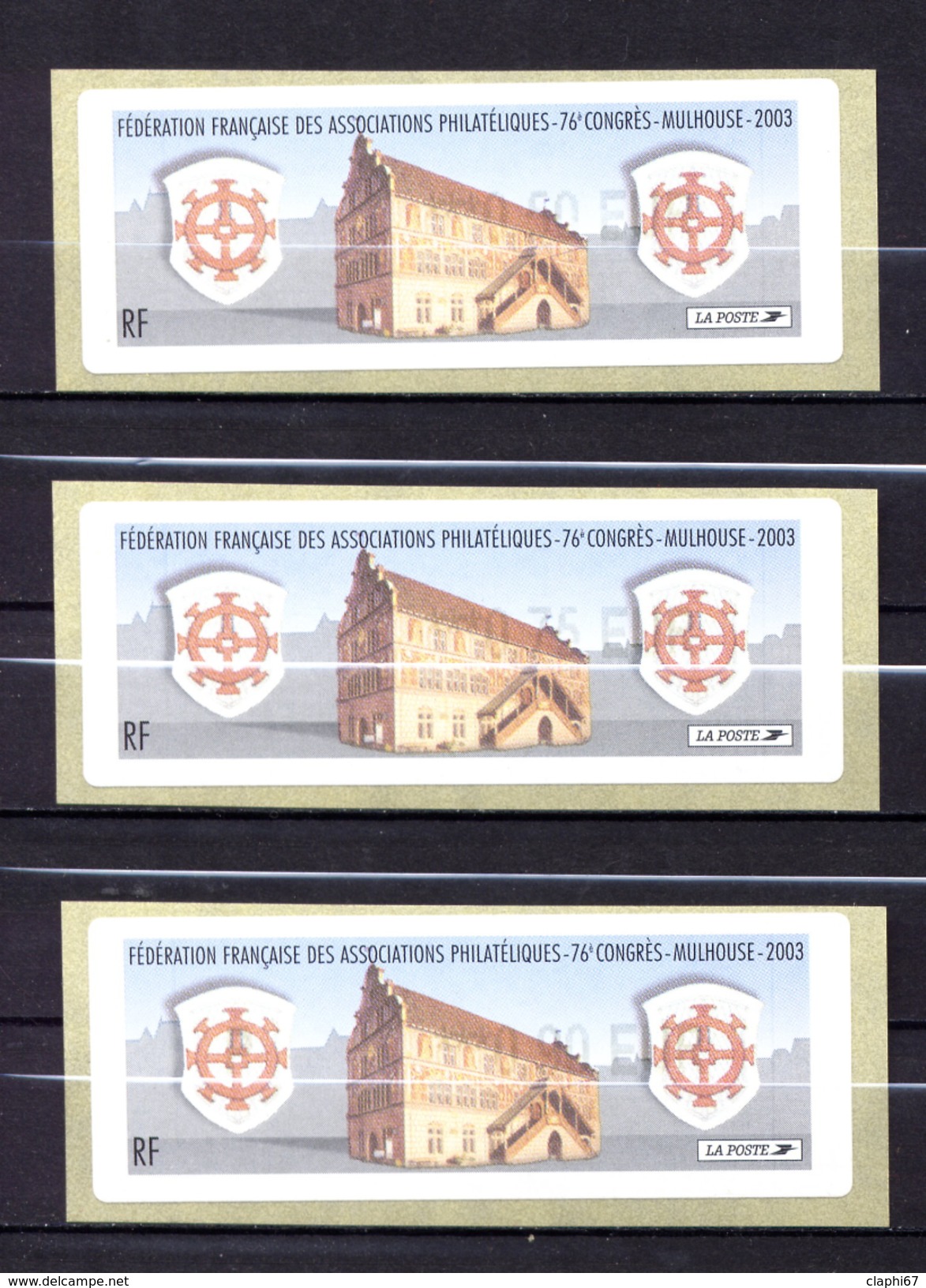 Mulhouse 2003: 3 Vignettes Neuves 0.50€  0.75€ Et 0.90€ - 1999-2009 Viñetas De Franqueo Illustradas