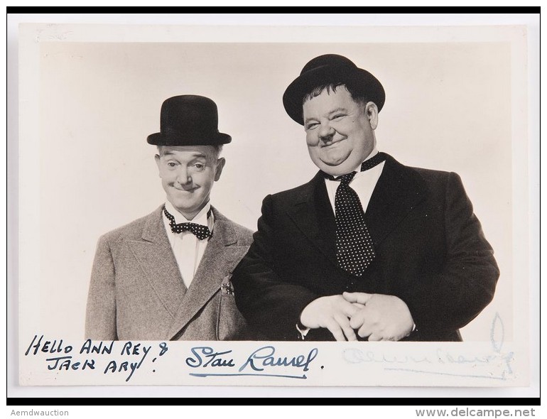 Stan LAUREL &amp; OLIVER HARDY - Photographie Noir Et Blanc - Autres & Non Classés