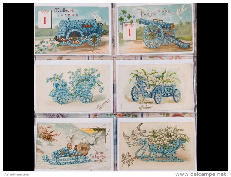 RELIEF. R&eacute;union De 374 Cartes Postales En Relief, &eacute;poqu - Non Classés