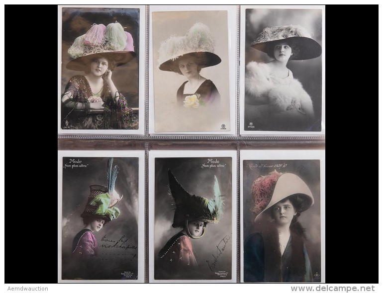 MODE, Costumes, Chapeaux. Ensemble 384 Cartes Postales, - Non Classés