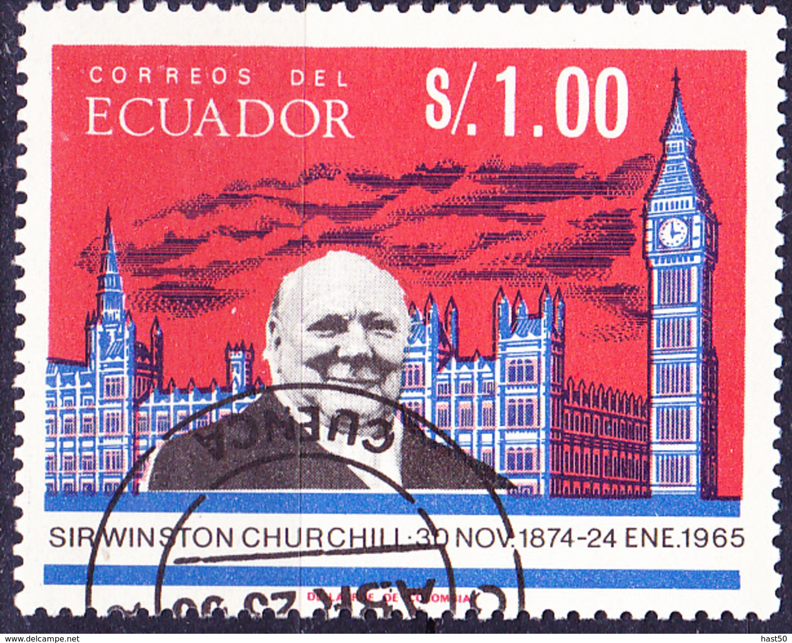 Ecuador - Persönlichkeiten (MiNr. 1251/5 Ohne 1254) 1966 - Gest. Used Obl. - Equateur