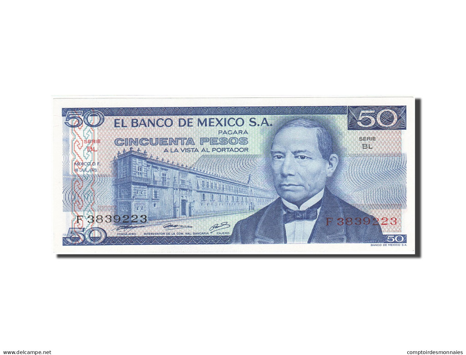 Billet, Mexique, 50 Pesos, 1969-1974, 1973-07-18, KM:65a, SPL - Mexico