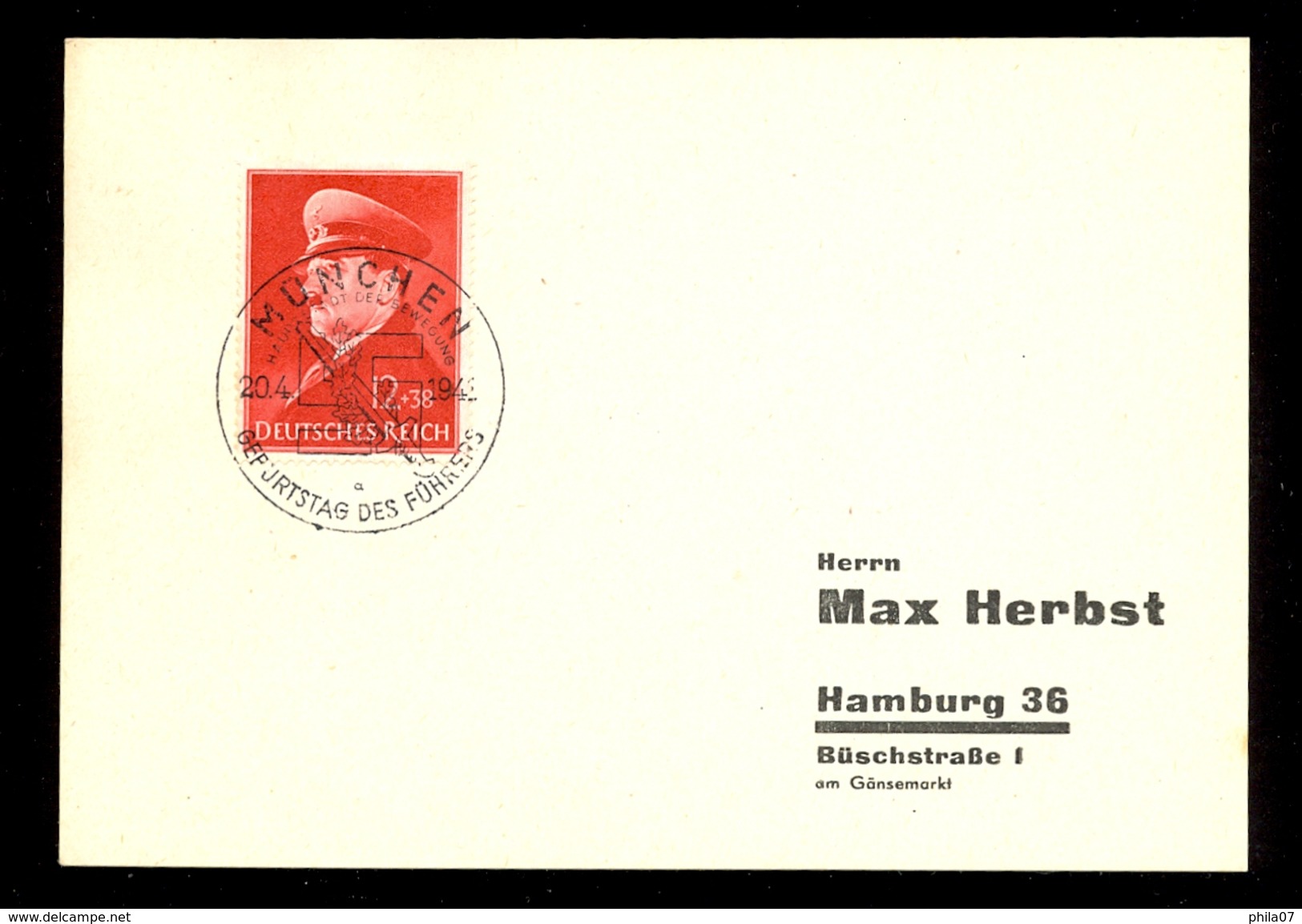 Germany WWII - Military Theme, Commemorative Cards For Birthday, 5 Pieces, With Commemorative Cancel / 4 Scans - Autres & Non Classés