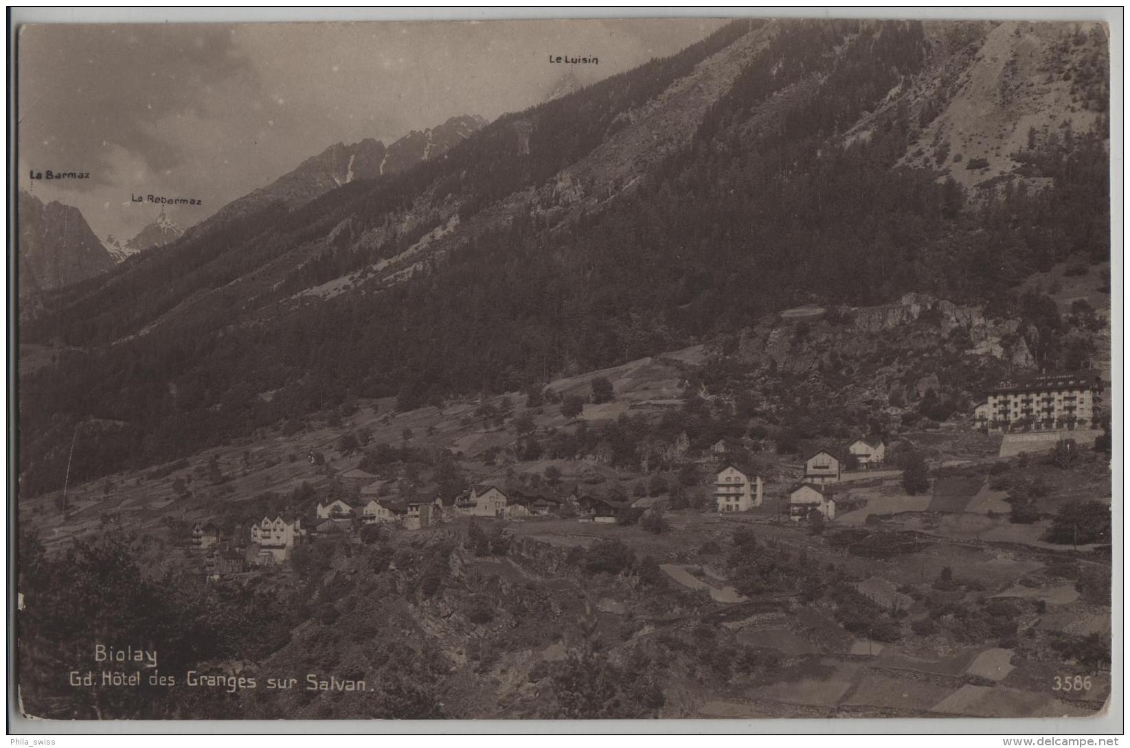 Biolay Gd. Hotel Des Granges Sur Salvan - Photo: Perrochet-Matile No. 3586 - Granges