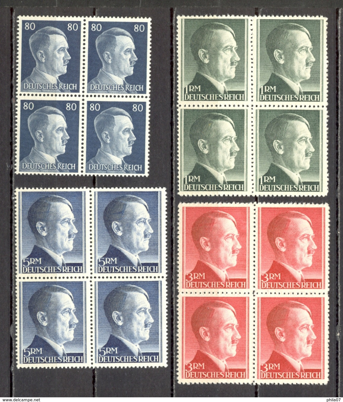 Germany WWII - Military Theme, 19 Block Of 4, All With Image Of Puppi, MNH / 5 Scans - Autres & Non Classés