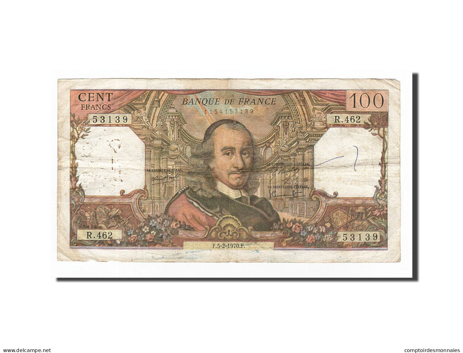 Billet, France, 100 Francs, 1970-02-05, TB, Fayette:65.30, KM:149c - 100 F 1964-1979 ''Corneille''