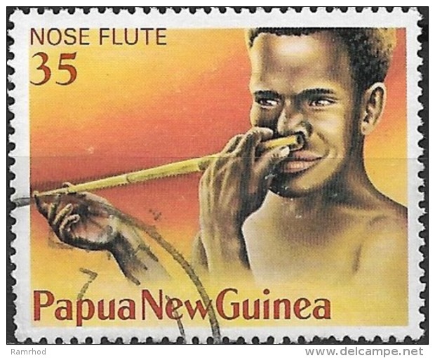 PAPUA NEW GUINEA 1979 Musical Instruments - 35t. - Nose Flute FU - Papua New Guinea