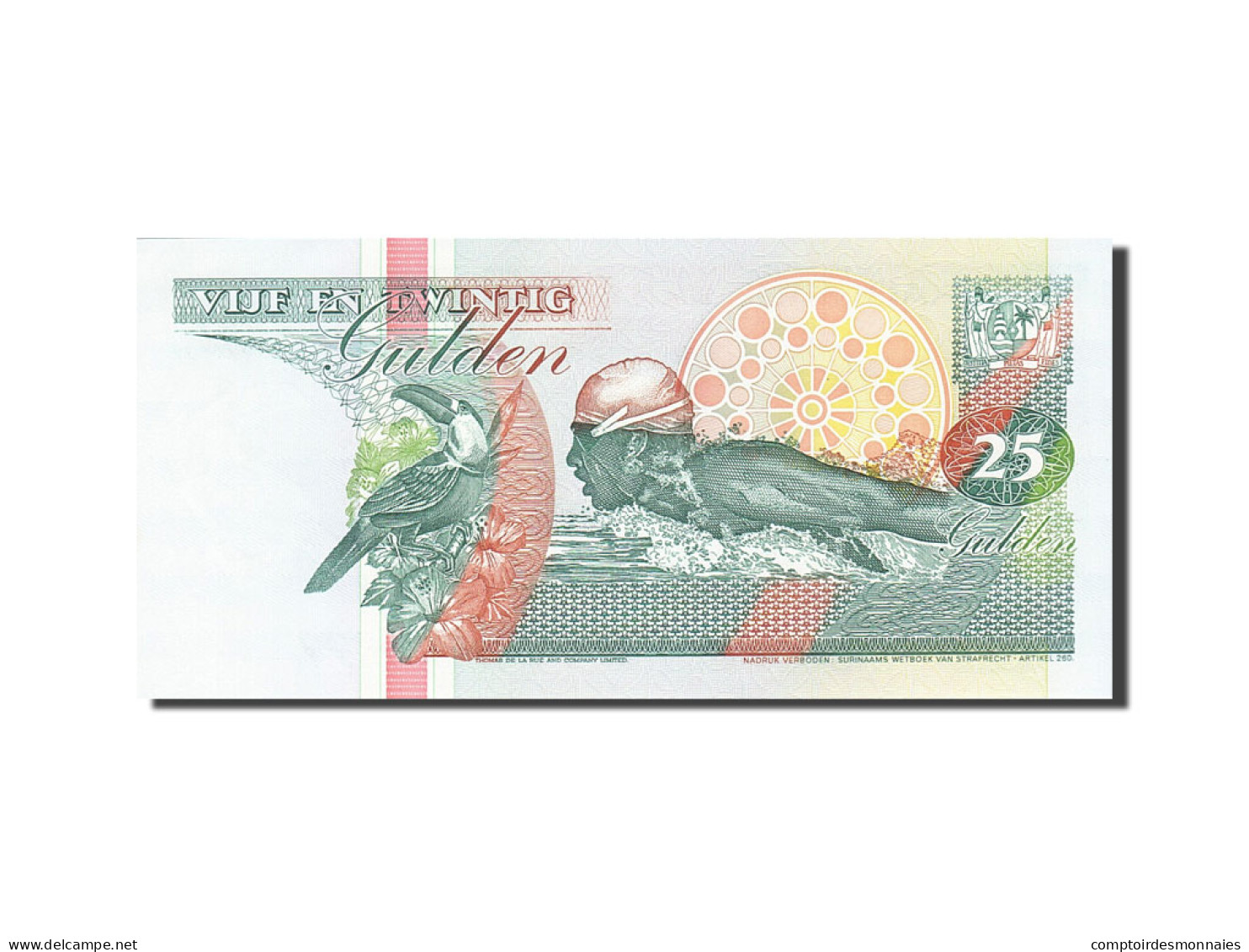 Billet, Surinam, 25 Gulden, 1991-1997, 1998-02-10, KM:138d, NEUF - Surinam