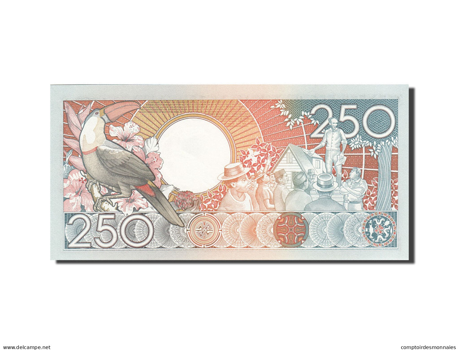 Billet, Surinam, 250 Gulden, 1986-1988, 1988-01-09, KM:134, NEUF - Surinam